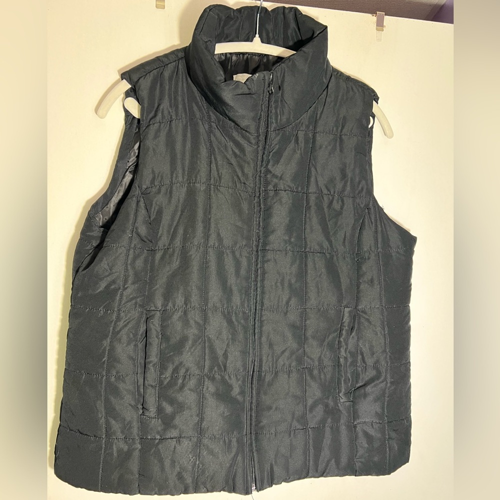 New York & Company Black Outerwear vest size L